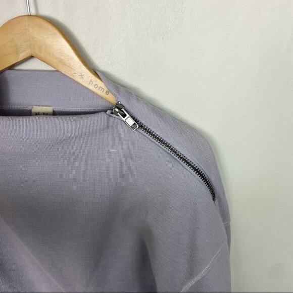 Free People Nikala Purple Top Size XS Lightweight Thermal Zipper Shoulder Zipper - Picture 5 of 11